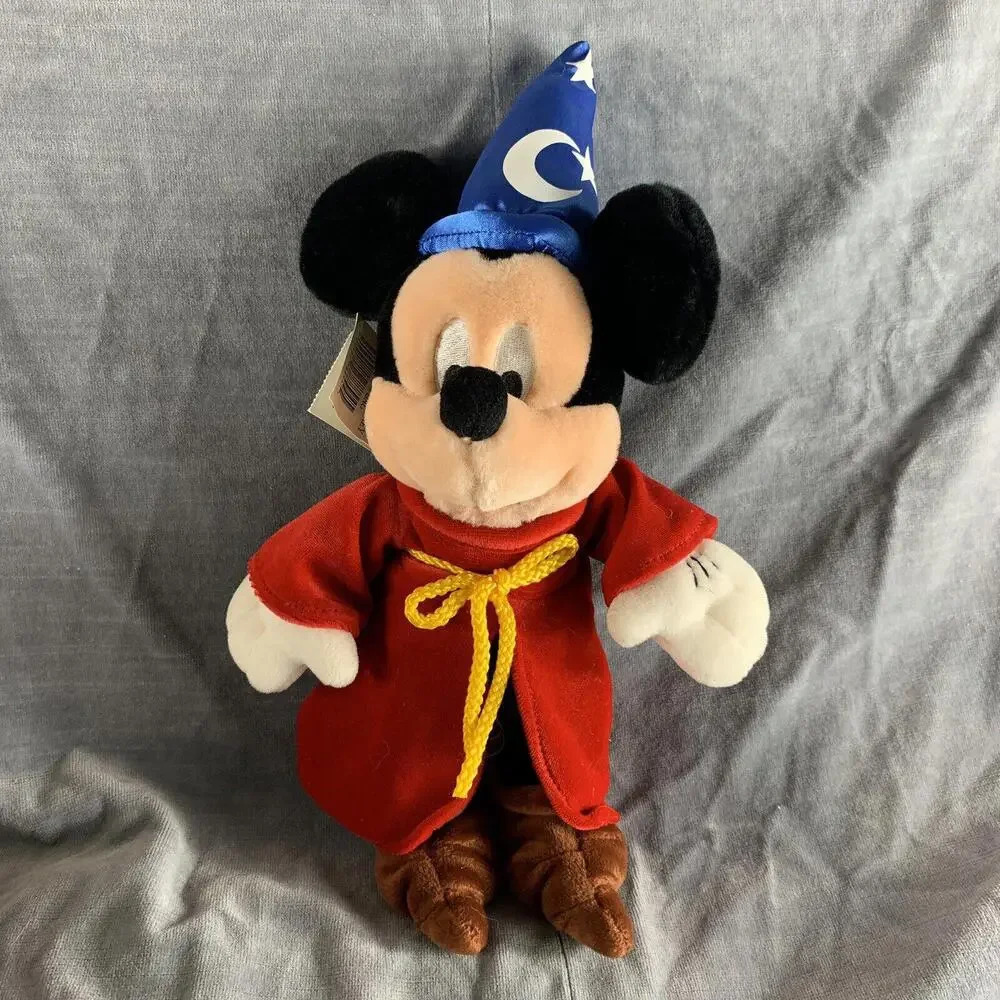 Walt Disney Mickey Mouse Sorcerers Apprentice Soft Plush Toy Fantasia Wizard 12”